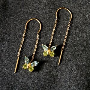 14K Elegant Gold Butterfly Earrings